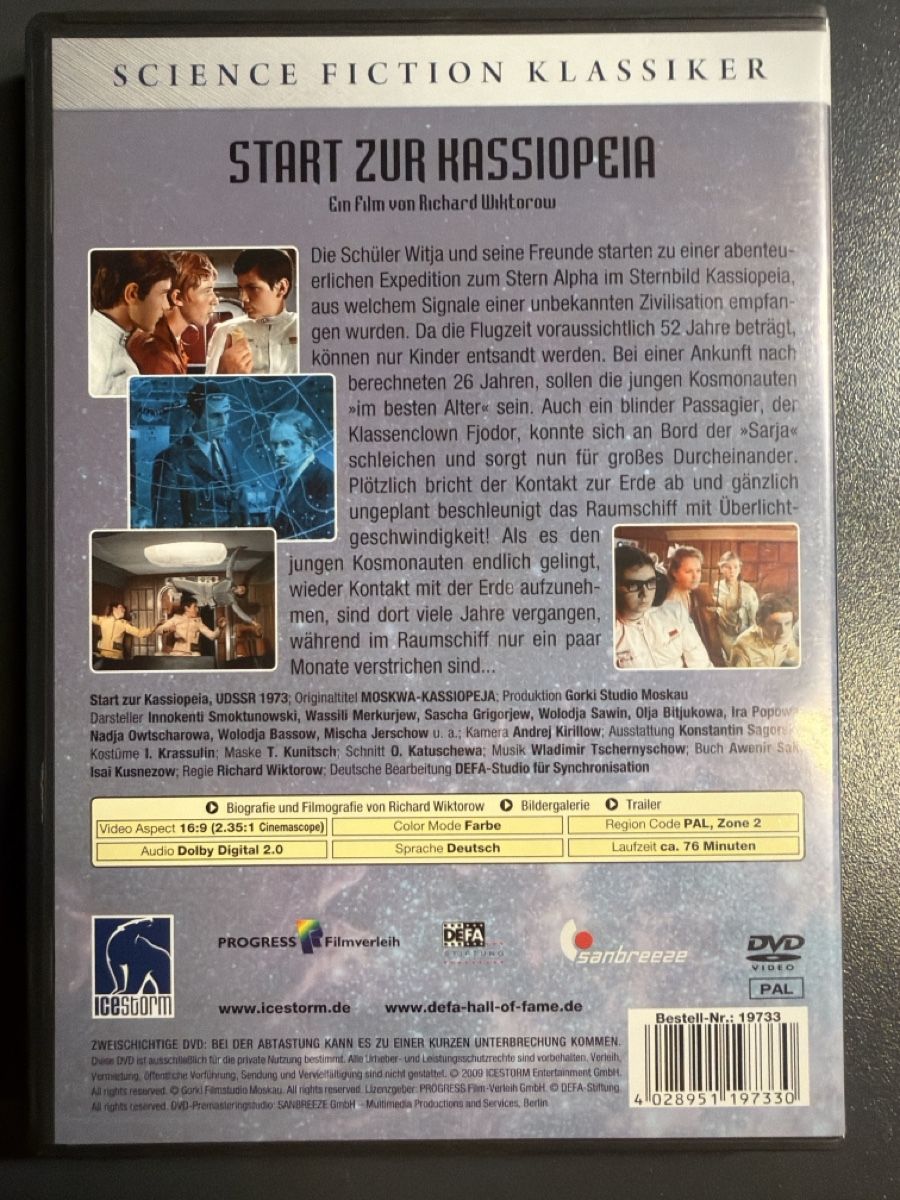 Tutti i DVDs: Science Fiction Klassiker: Start zur Kassiopeia DVD – Usato da Emmenbrücke venduto da dza_dn5r 1