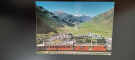 Alte AK Andermatt mit Furka-Oberalp-Bahn Feldpost