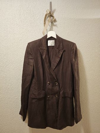 Guido Maria Kretschmer Leinen Blazer in Grösse 38 Kaffebraun
