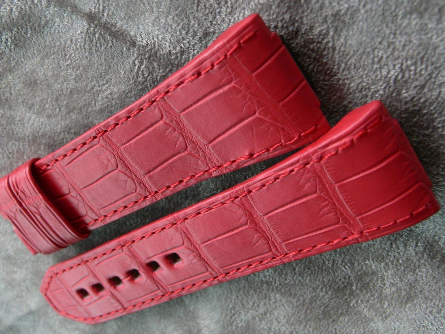 Bracciali & Braccialetti: Wyler Code R Strap Belt Kroko-Band Rot Large - lange Grösse – Nuovo (secondo la descrizione) da Remigen venduto da Kelias 2