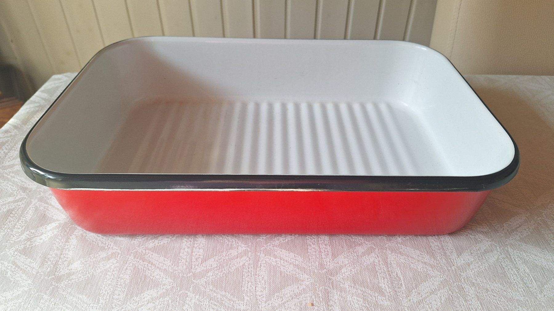 Teglie da forno: Vintage Bräter Email  rot /weiss – Usato da Dornach venduto da majo8689