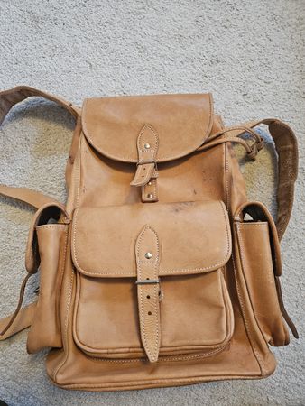 Vintage Lederrucksack, Echtleder