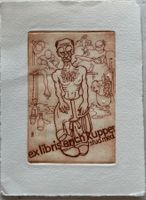 Donald Brun (1909-1999) - Orig. Radierung, Ex Libris