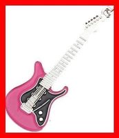 Schlüsselanhänger E-Gitarre Pink Hendrix Slash Cash Richards