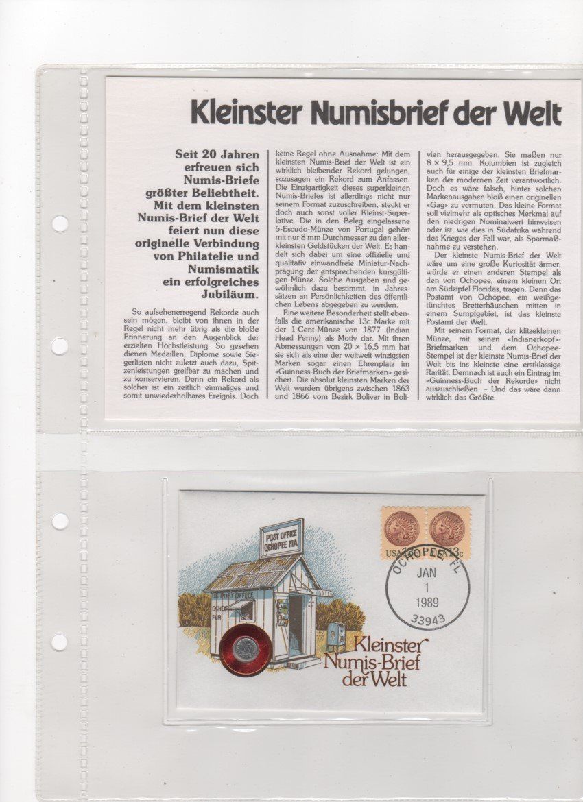 Tutti le monete: Numis Brief, kleinster Numisbrief der  Welt – Usato da Muri AG venduto da rogana