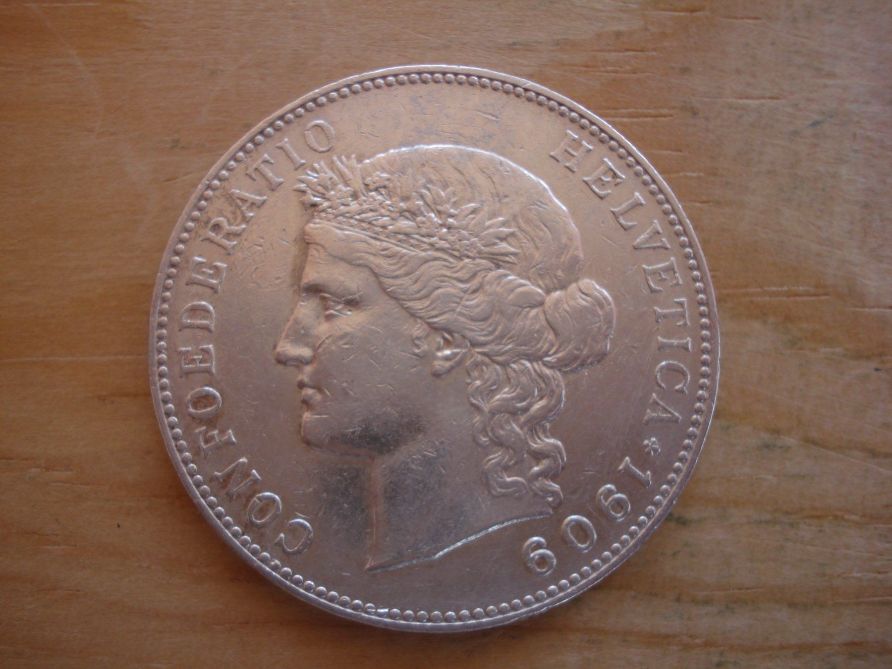 Tutti le monete: (C1) 5 Franken 1909 VZ- – Usato da Erlach venduto da Net-Coins