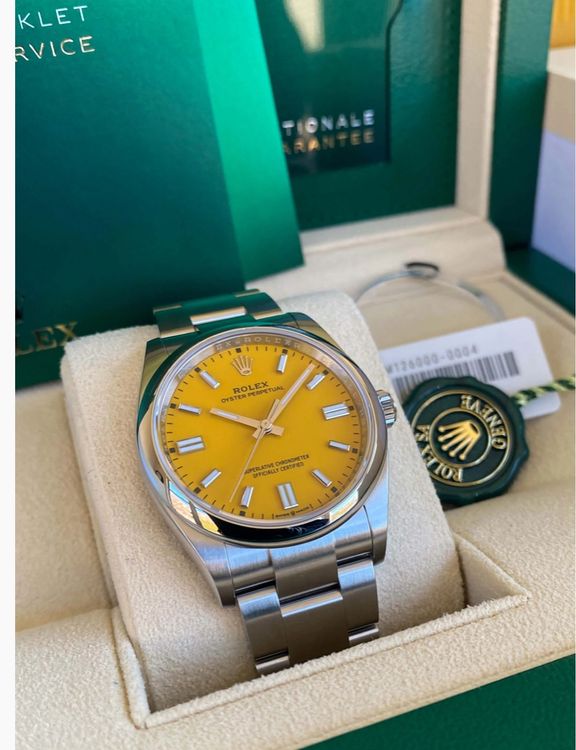 Rolex Oyster Perpetual 36mm Yellow (discontinued) fullsetNew Acheter