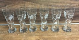 6 edle Biergläser mit Gravur und 12 Shot Gläser Set / 4070