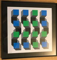 Lithografie konkrete Kunst signiert Scarton   (ID H246)