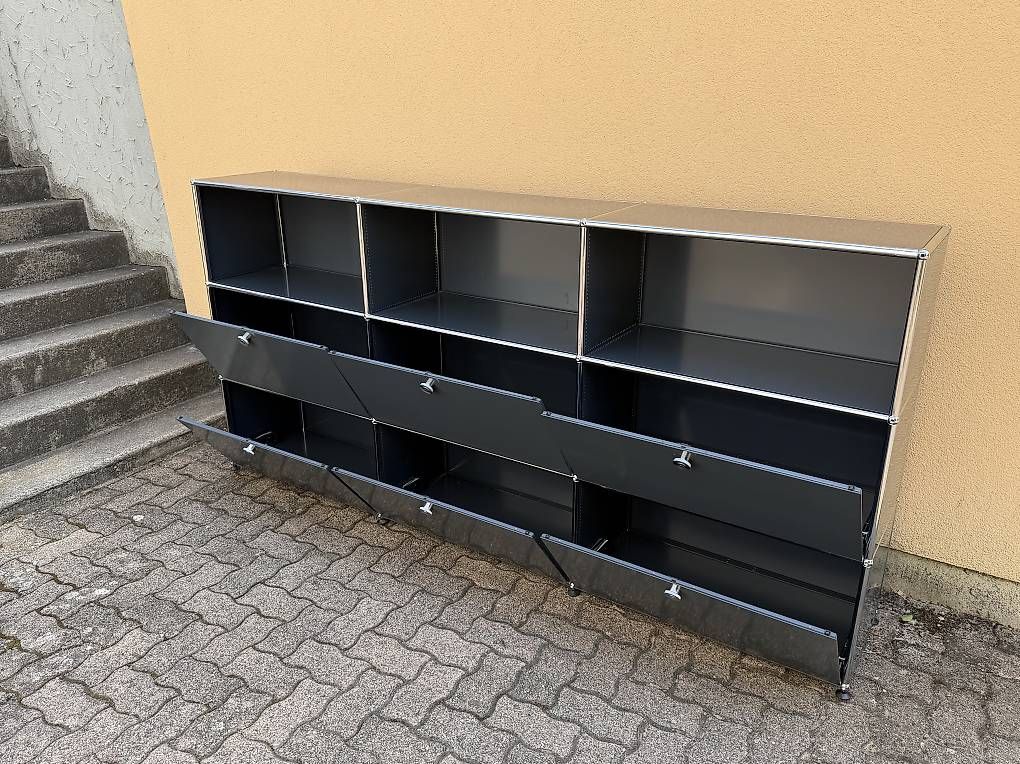 USM Cassettiere: USM Haller Sideboard 2 Stück Anthrazit 3x3 – Usato da Dietikon venduto da Kumar_Occasionen 4