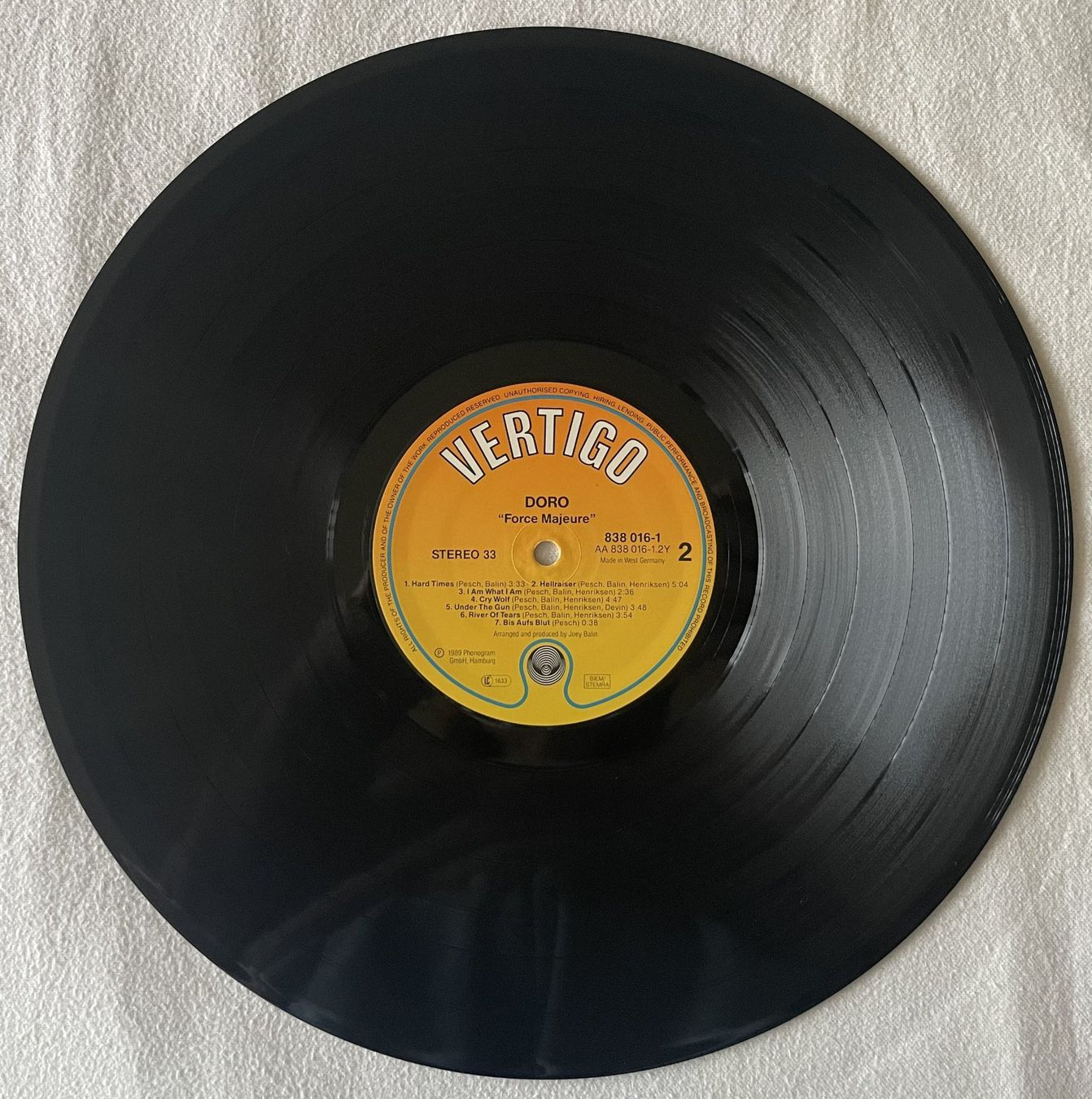 Schallplatten: Doro - Force Majeure - LP - 1989 - First Press - OIS – Gebraucht aus Uster von Zardodel 3