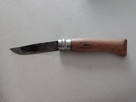 Klappmesser Opinel Nr 8 Holzgriff gebrauchter Zustand