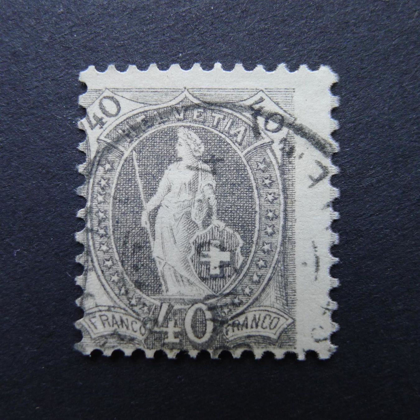Tutti i francobolli: 1894 Nr. 69D gestempelt stark verschoben – Usato da Dagmersellen venduto da wyss1982