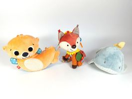 Lot de 3 peluches de dentition / peluches d'activités