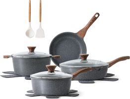 Antihaft Kochgeschirr Set 13-teilig Ungiftig mit Silikon