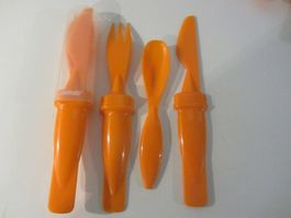 7 x Camping-Besteck orange