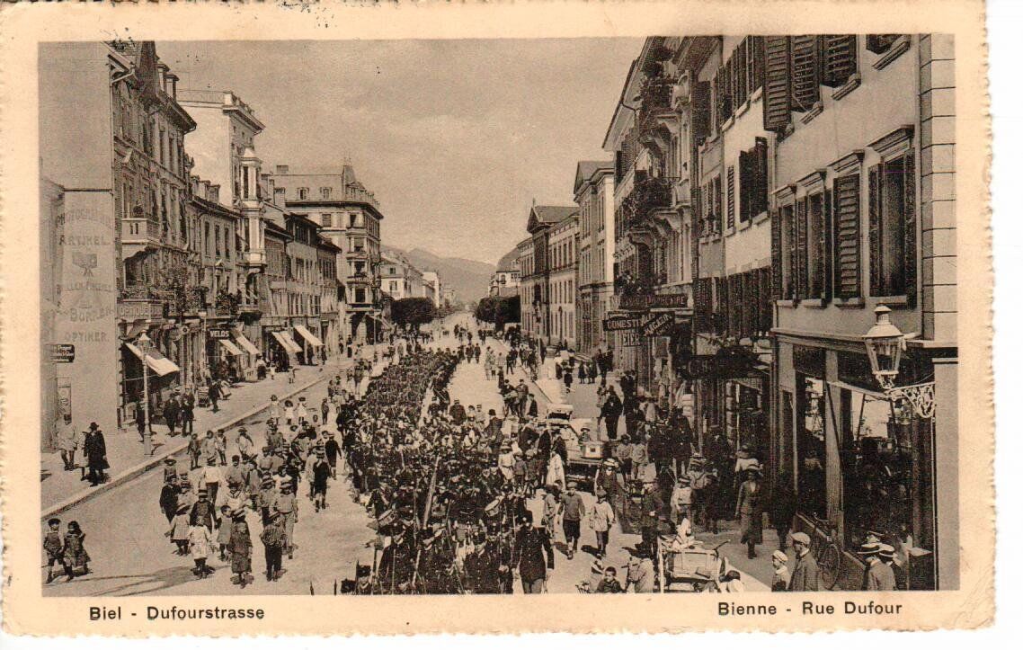 Cartes postales: Biel Dufourstrasse 1915 – D'occasion à Wolhusen par Curver9