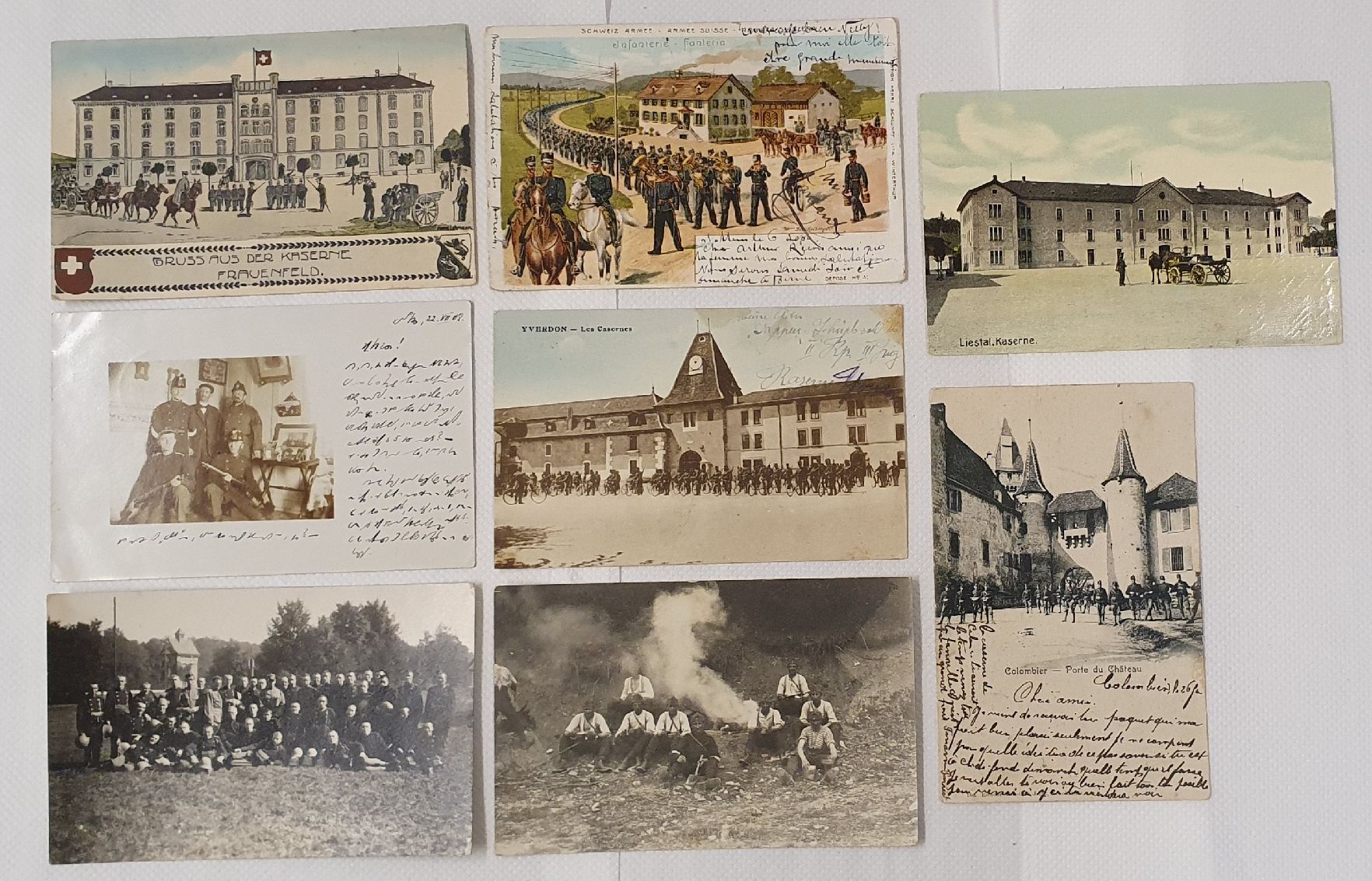 Cartoline postali: 8 Militär-Postkarten – Usato da Kreuzlingen venduto da Rschweiz1