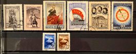 Sowjetunion UdSSR 1950er Lot 8V Kunstakademie Lenin Flugpost