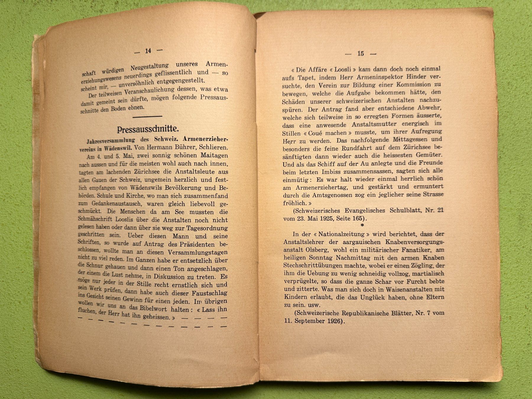 Libri: C. A. Loosli: Ich schweige nicht! 1925 – Usato da Zürich venduto da allp 4