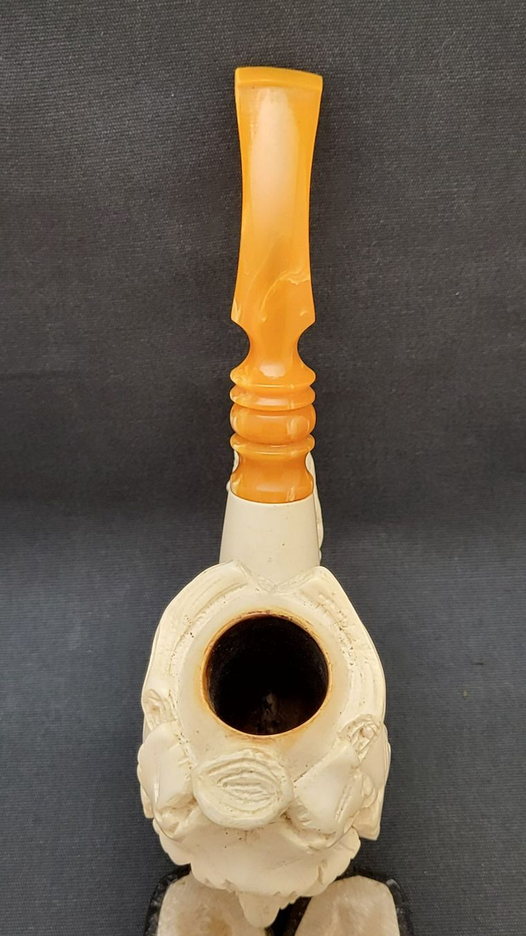 Statuette: Mega Meerschaum-Pfeife inkl. Etui – Usato da Basel venduto da spinne02 5