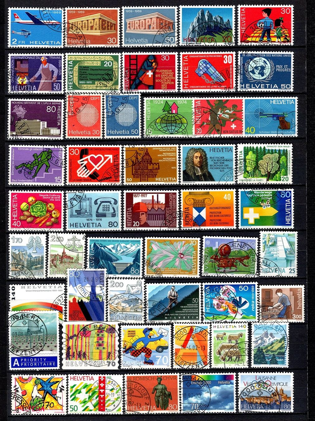 Alle Briefmarken: Sammlung Schweiz (842) – Gebraucht aus Burgdorf von blinky01 4