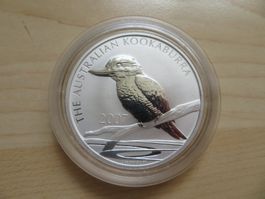2 Unzen Silber Kookaburra Münze 2007 / 2 Oz Australien