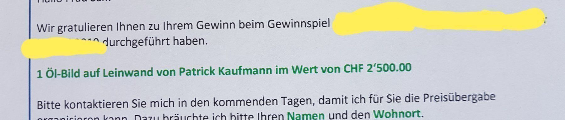 Dipinti: ÖL-BILD VON PATRICK KAUFMANN (NEU) – Nuovo (secondo la descrizione) da Sax venduto da spazieren 9