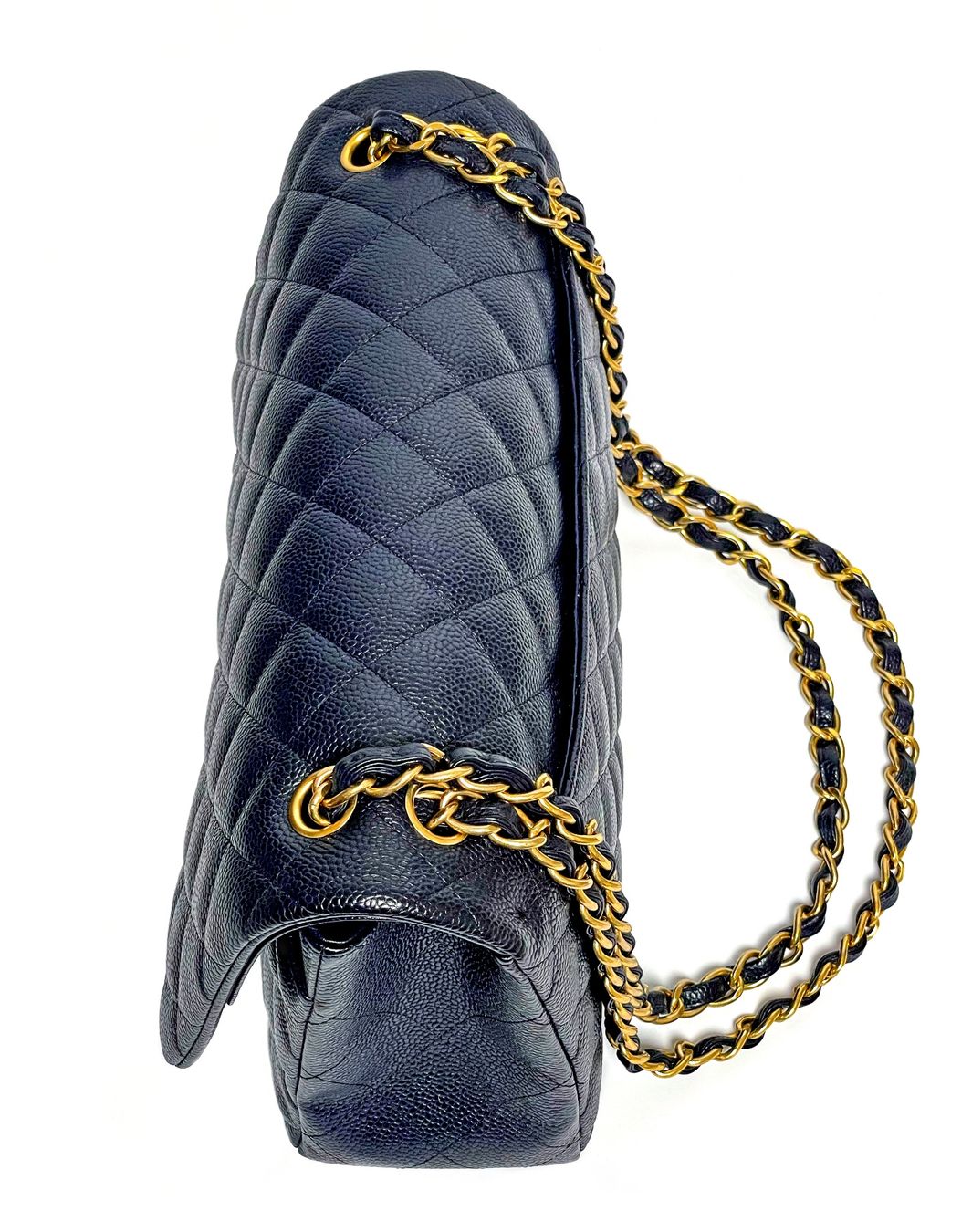 Chanel Taschen für Damen: CHANEL Navy Blue Quilted Caviar Medium Classic Double Flap – Gebraucht aus Basel von cocochanel67 4