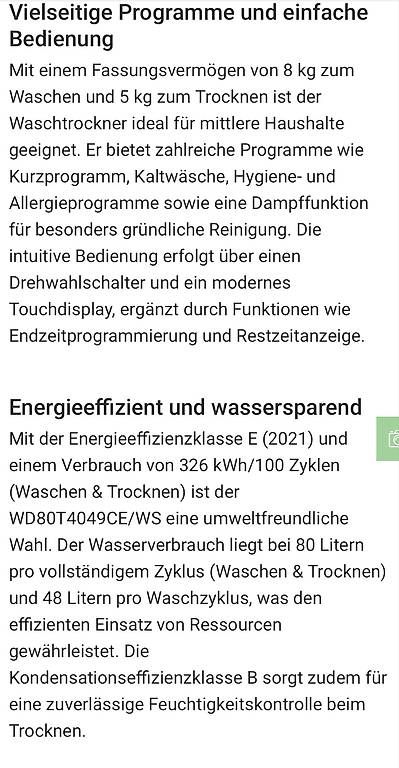 Lavatrici: Waschtrockner Samsung WD80T4049CE/W – Usato da St. Gallen venduto da Raf145 4