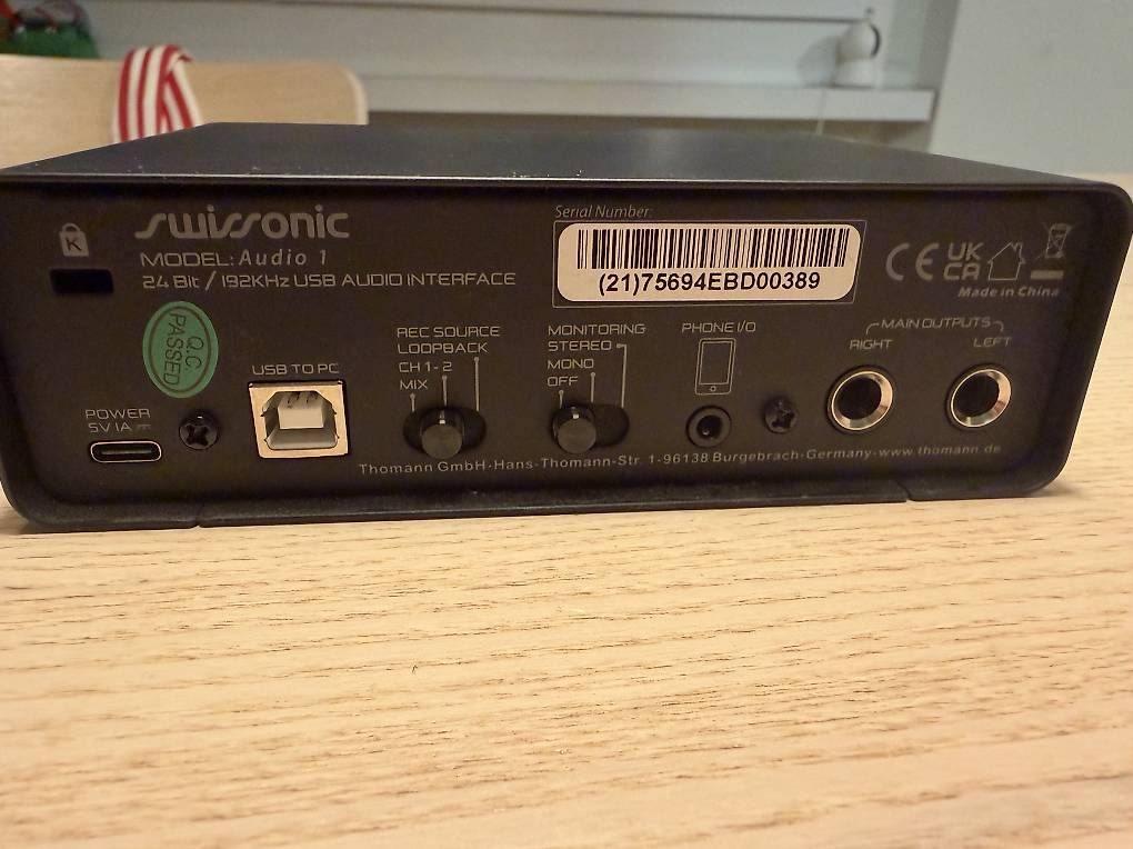 Equipement studio: Swissonic 1 Audio Interface – D'occasion à Forch par Ricaplus 1