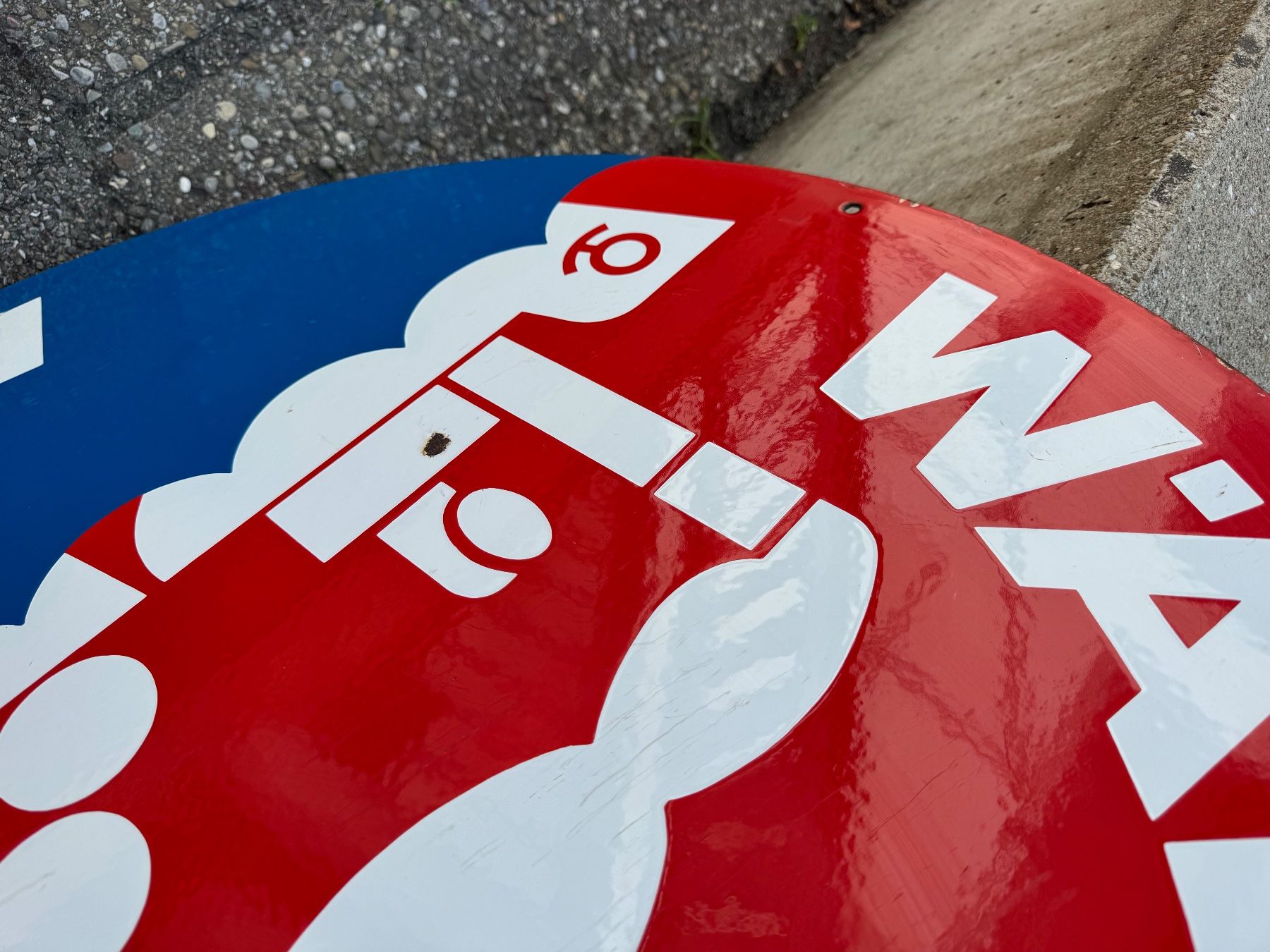 Insegne: Originales Wädenswiler Bier Emailschild 100cm Durchmesser – Usato da Ottikon venduto da san_w99n 4