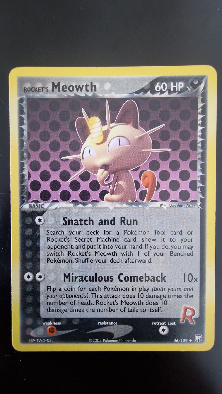 Pokémon Sammelbilder & Trading cards: Rocket’s Meowth #46 – Pokémon Team Rocket Returns – Gebraucht aus Veytaux von PocketMonster