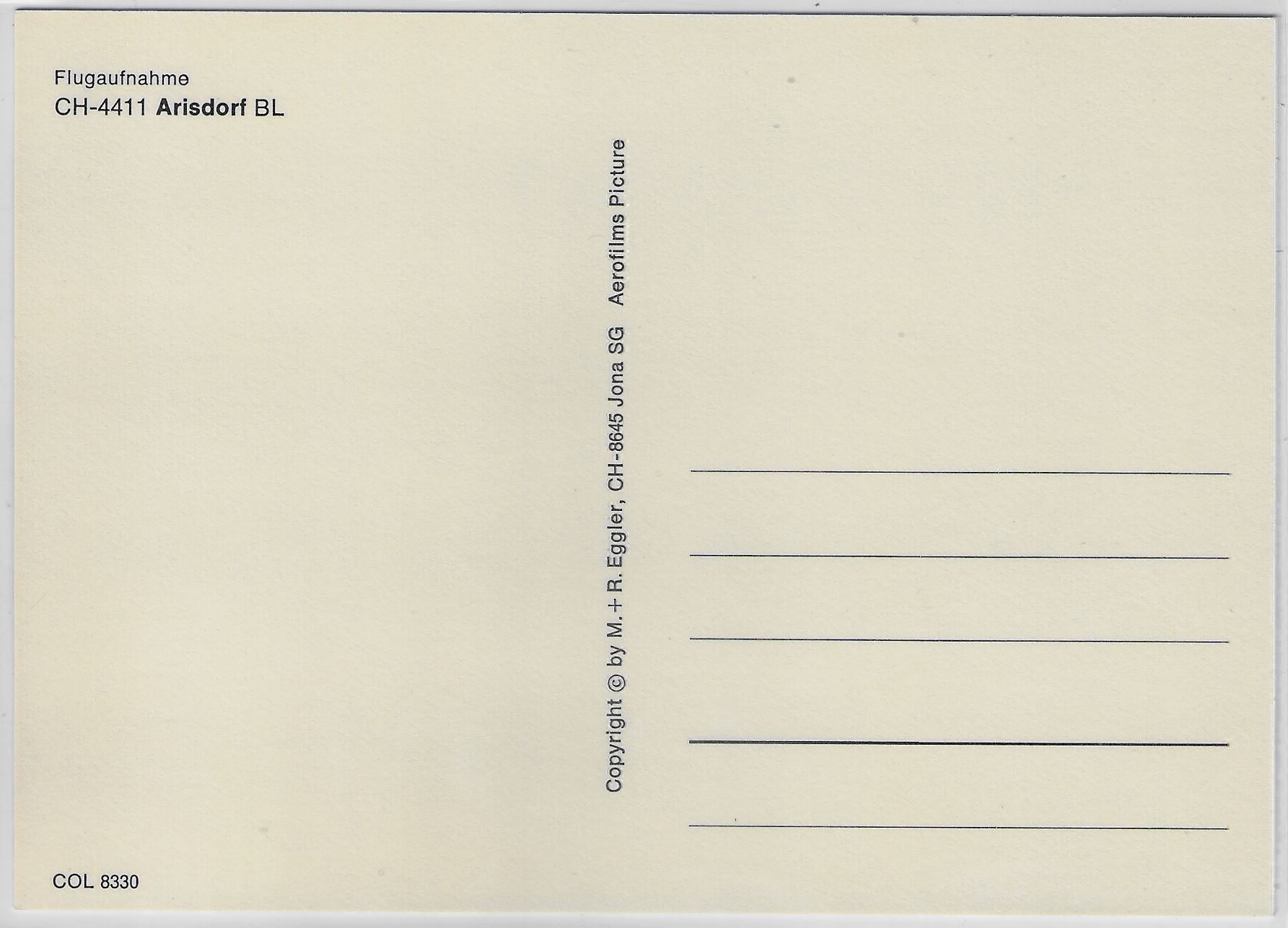 Cartoline postali: Flugaufnahme Arisdorf BL – Antico da Ettingen venduto da Kartenplanet 1