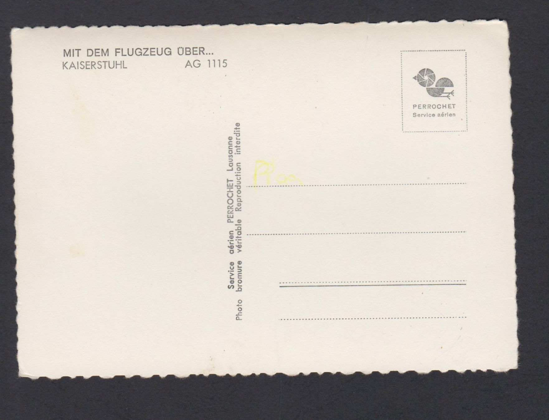 Cartoline postali: Kaiserstuhl   Flugaufnahme   -   alte Ansichtskarte – Usato da Vitznau venduto da Ropaku 1