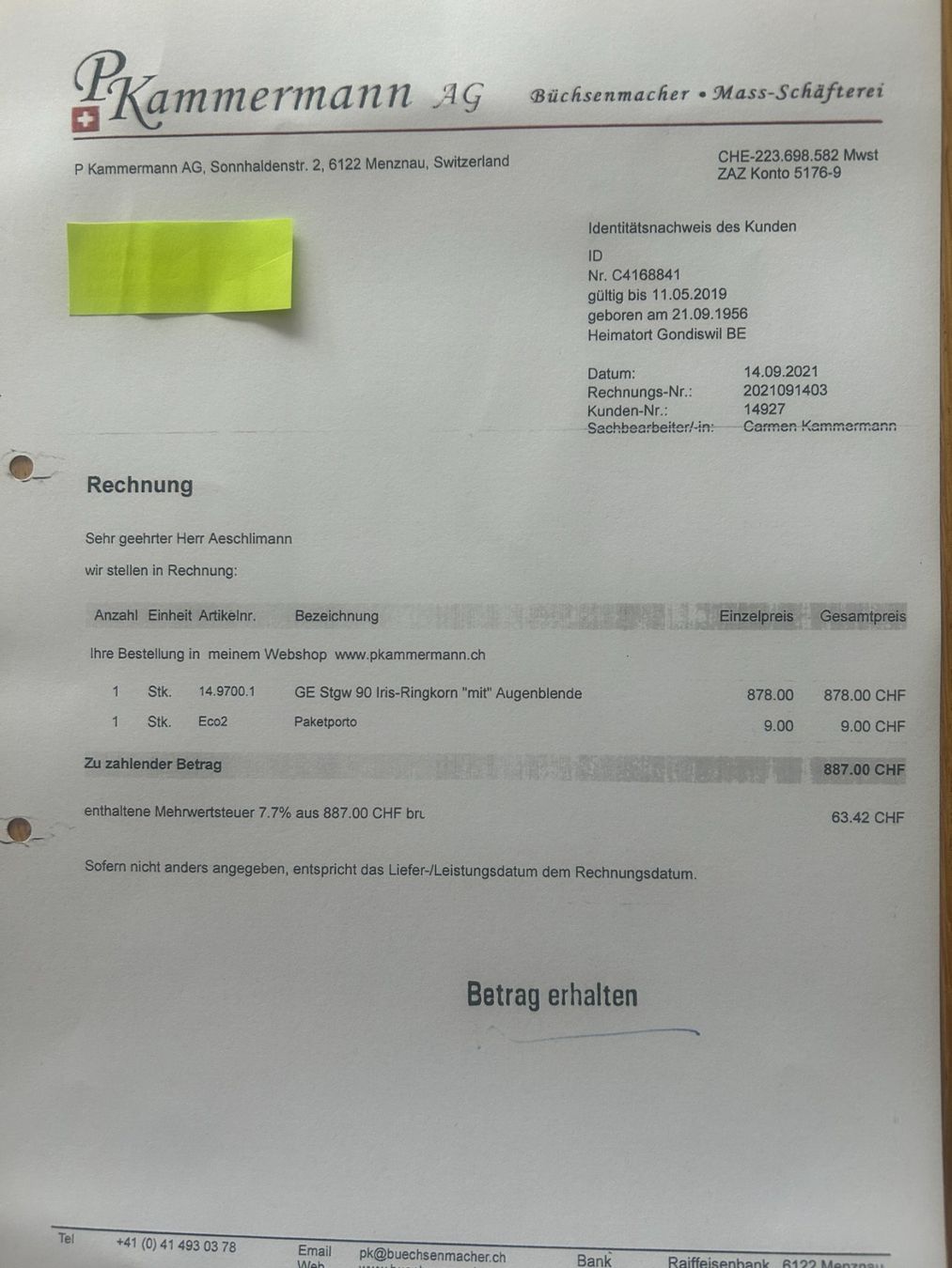 Obiettivi: Ringkorn zu Stgw 90 – Usato da Fischbach LU venduto da Storenbauer 1