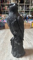 Schwarzer Raubvogel, Skulptur, Figur, Garten Deko