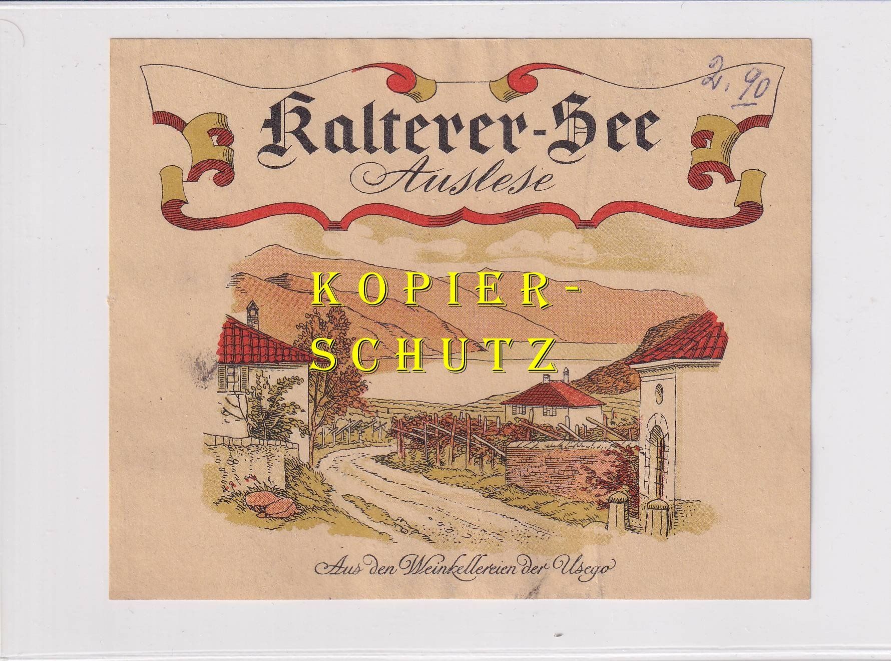 Papier: Etikette - Kalterer-See Auslese /bd – D'occasion à Hombrechtikon par Rudolf07