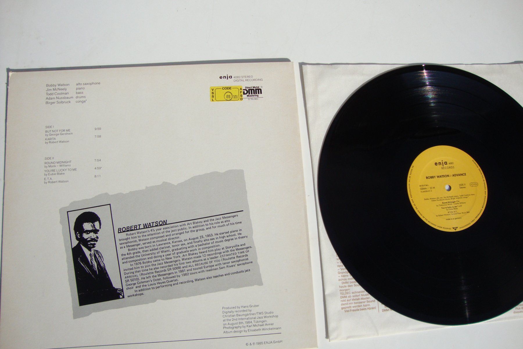 Dischi in vinile: Bobby Watson - ADVANCE - LP Jazz Label Enja 1985 – Usato da Bern venduto da Uli_10_11 1