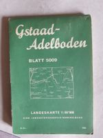 Vintage Landkarte Wander Karte Gstaad-Adelboden 1962