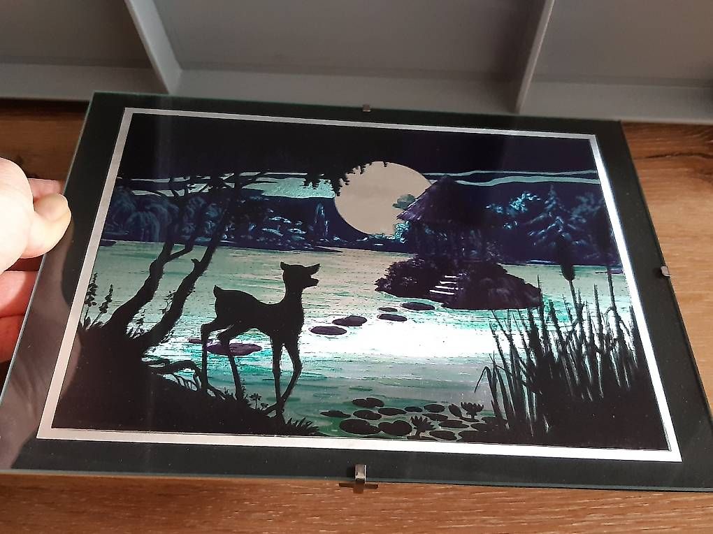 Foto & Immagini: Glanzbild: See mit Reh, Wandbild – Usato da Walenstadt venduto da Gafunk 1
