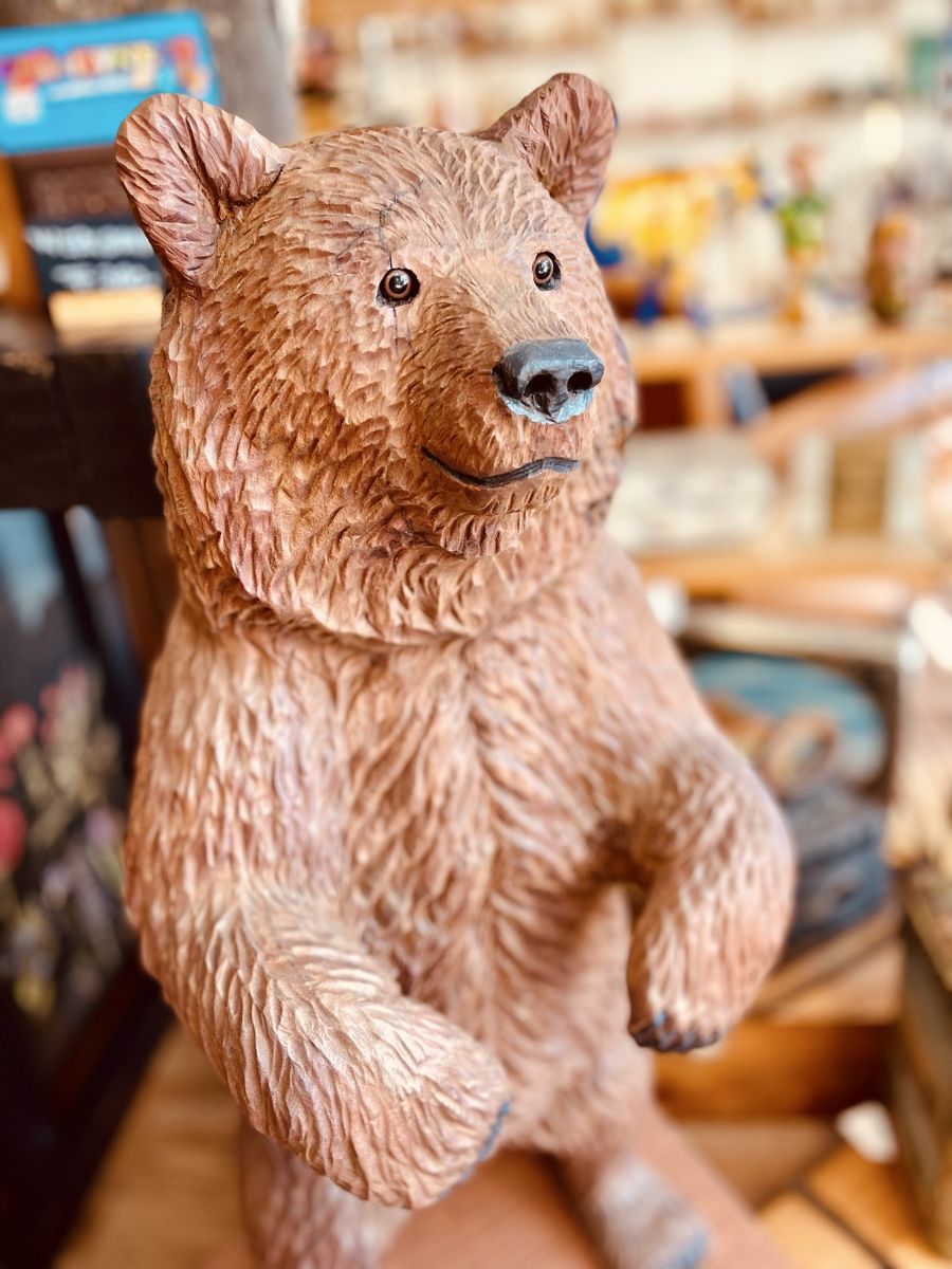 Skulpturen & Statuen: Holzfigur Bär handgeschnitzt 72cms – Gebraucht aus Merligen von aebi57 3