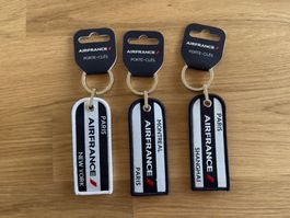 Lot de 3 porte clefs Air France
