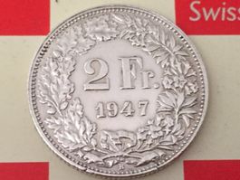 2 Franken 1947 ss-vz, nur 0,5 Mio!