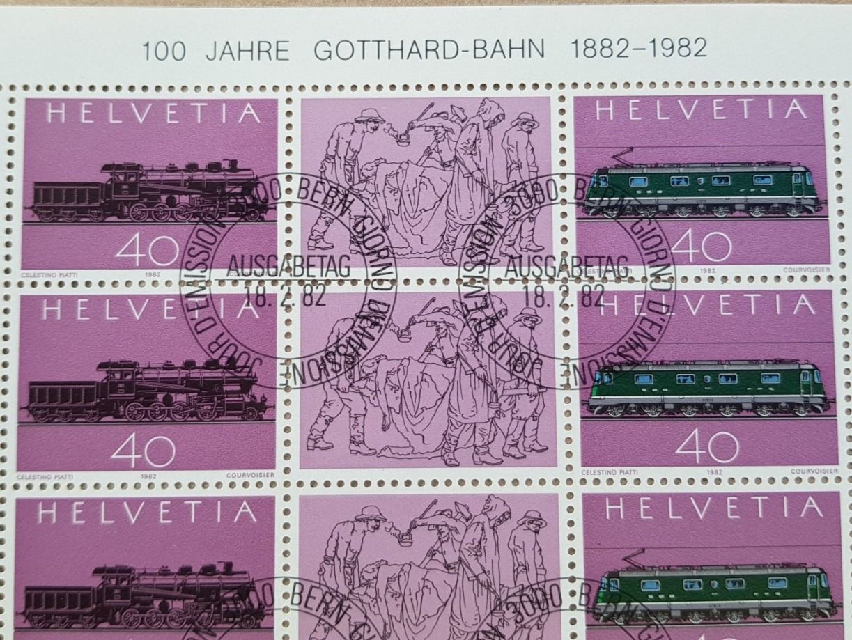 Alle Briefmarken: 1982 - Kleinbogen Nr. 668 - 669 mit ET        /   454 – Gebraucht aus Rümlang von coh_87ww 4