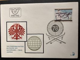 Österreich 1978 FDC Biathlon Weltmeisterschaft Hochfilzen
