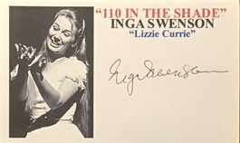 Inga Swenson 1932-2023 Autogramm signiert Karte mBild 8x13cm