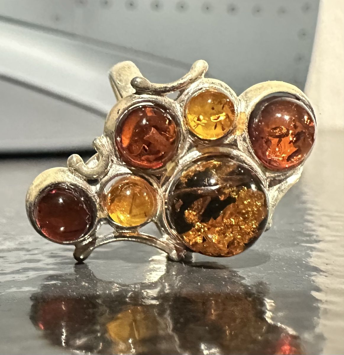 Ringe: Bague argent ambre pierres multiples – Gebraucht aus Plan-les-Ouates von aur_z5pj 2