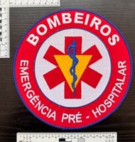 1 Feuerwehr Rückenabzeichen "Bomberos" Emergencia