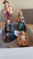 Weihnachtskrippe Krippenfiguren Set 4-teilig Vintage